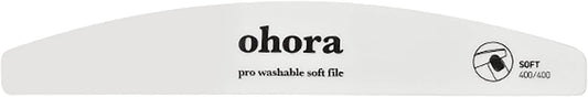 ohora Care Pro Washable Nail File (Soft) - Nail Shaper & Trimmer, Two-Sided Fine Grit for Smoother Buff, Creates a Consistent Flawless Finish, Professional Salon Quality Tool