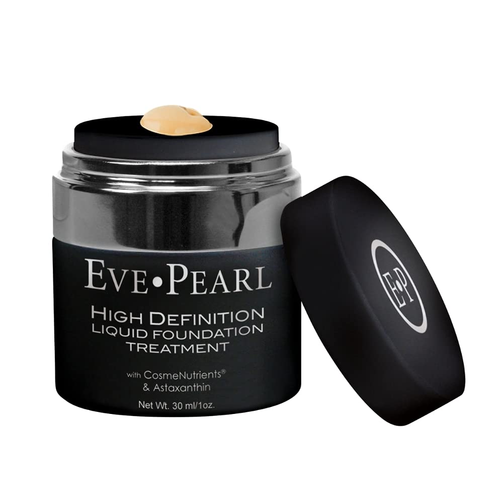 EVE PEARL HD Liquid Foundation Treatment Every Day Long Lasting Make Up Hydrates Aging Skin Fresh Natural Matte Cover Minerals Makeup (Medium)