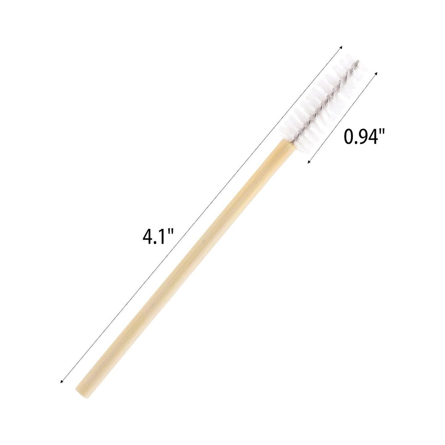 Tbestmax 150 Disposable Mascara Wands Eyelash Brush Spoolies for Eye Lash Extension Eyebrow Bamboo Stick White