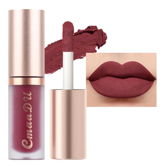 evpct 6Pcs Maroon Red Silky Velvet Matte Liquid Lipstick Lip Gloss Set for Women Long Lasting 24 Hours Color Stay Lipstick labiales matte larga duracion mate 24 horas originales 10#