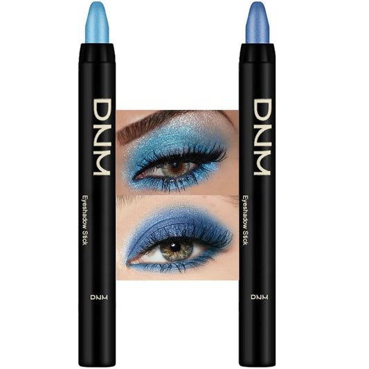 evpct 2Pcs Cream Eyeshadow Sticks Set for Eyes Dazzling Blue & Royal Blue Shimmer Eye Crayon Shadow Brightener Stick Pencil Pen Bulk sombras en crema para ojos 11+13