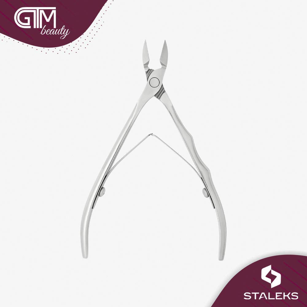 Staleks EXPERT 11 Cuticle Nippers 11 mm – Elongated Ergonomic Handles – Straight Blades with Protrusion for Efficient Trimming