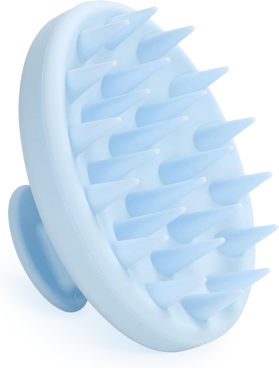 Silicone Scalp Massager, Scalp Scrubber for Hair Growth with Soft Bristles, Scalp Exfoliator Brush Dandruff Removal Shampoo Brush for Wet Dry Scalp Care (Light Blue)