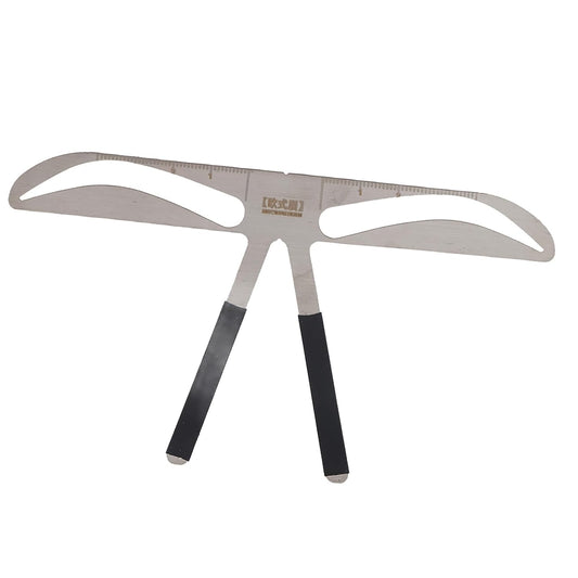 Eyebrow Mapping Tool,Eyebrow Patterns DIY Stencil, Stainess Steel Eyebrow Ruler Measurement Microblading Permanent Gold Ratio Positioning Tool(European Eyebrow)