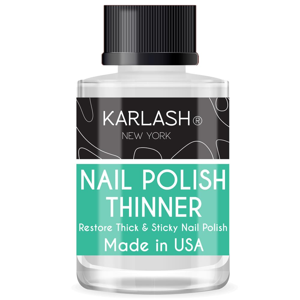 Karlash Professional Nail Polish Thinner 0.5 oz - Restore thick and sticky nail polish (1 Piece)