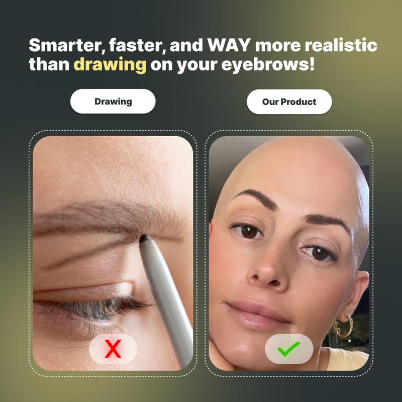 30 Pairs Dark Brown Temporary Eyebrow Tattoos, Waterproof and Smudge-Proof Medium Sassy Swerve Style Realistic Eyebrow Stickers for Women, Easy to Apply, Won't Work on Existing Brows