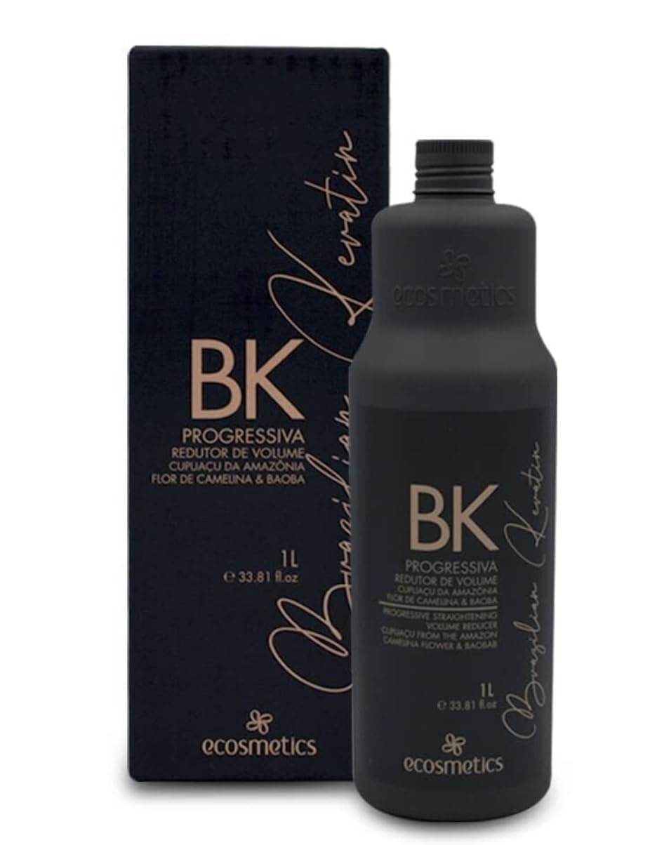 ECOSMETICS Deluxe Brazilian Keratin Treatment Organic Blowout Complex | Nanoplastia | Straightening & Smoothing System | Volume Reducer | Thermal Sealer | Alisado Brasileño | Anti Frizz 1L 35.2oz