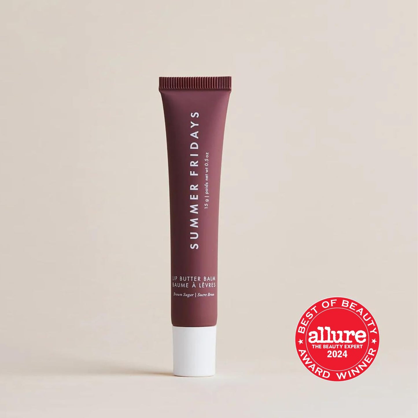 Summer Fridays Tinted Lip Butter Balm - Conditioning Vegan Lip Balm for Instant Moisture, Shine & Hydration - Sheer-Tinted, Soothing Skincare - Brown Sugar (.5 Oz)