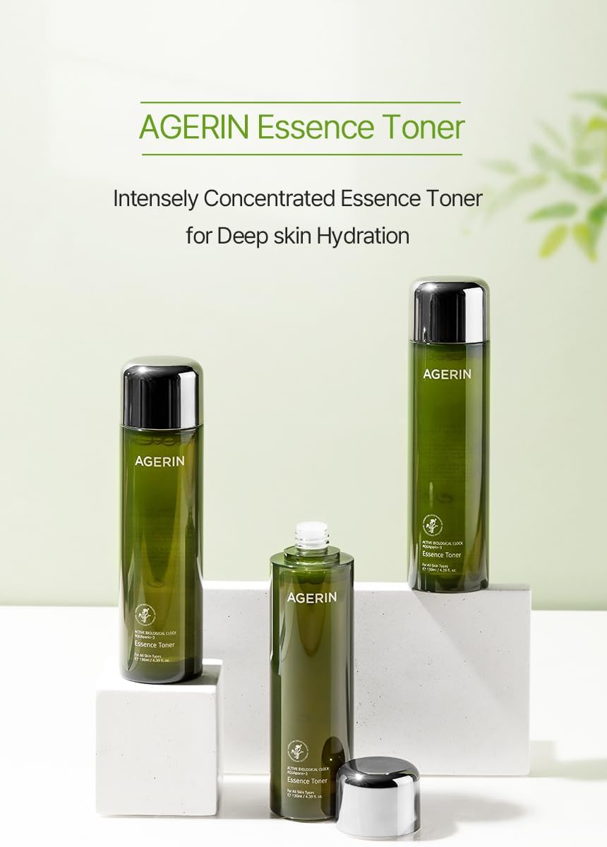 Essence Toner with Ageratum for Sensitive and Dry Skin, Anti-Itch, Steroid Free, Skin Trouble Care, Calming Skin, Refreshing, Hydrating, Purifying, Cruelty Free, Vegan (4.39 Ounces)