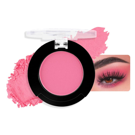 Monochrome Matte Eyeshadow Makeup Palette, Highly Pigmented Pink Red Eyeshadow Palette, Matte Pressed Powder Eye shadow Make up, Single Vegan Eye Shadow, Daily Evening Women Girls Makeup Eyeshadow 5#