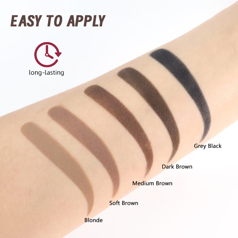 Eyebrow Stamp Stencil Set,Soft Brown Eyebrow Stencils Shaping Kit, Long-Lasting Eyebrow Shaper for Women Girl, Cruelty-Free plantillas para la cejas
