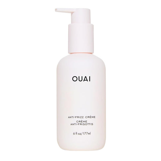 OUAI Anti Frizz Cream - Moisturizing Hair Cream with Frizz Control & Heat Protection - Provides Lasting Hydration with Jackfruit & Beetroot Extract - Paraben, Phthalate & Sulfate Free (6 oz)