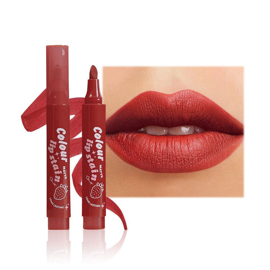 Lip Stain, Waterproof lip tint, Matte Color Look, Longlasting All Day Wear Lip Color, Smudge Proof Natural Finish, Precise Chisel Tip Marker,non sticky lip gloss,kiss proof lip color 03#