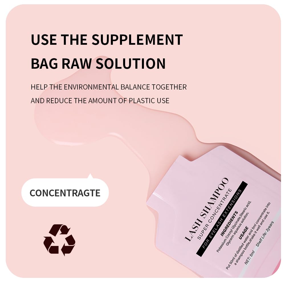 Eyelash Shampoo Foam Cleanser Concentrate Mousse Eyelash Extensions Gentle Cleaning Dedicated Cleanser