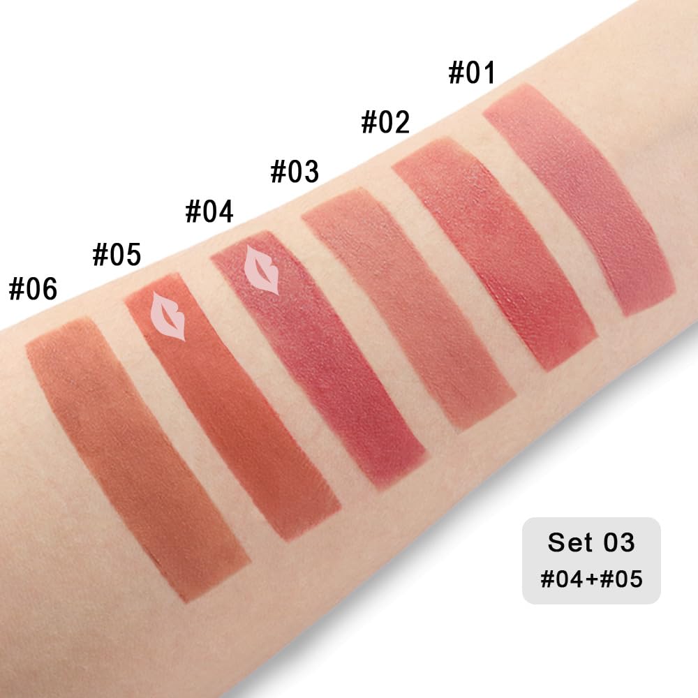 BINGBRUSH 2Pcs Velvet Light Matte Lip Tints – Colorstay Lipstick Highly Pigmented, Long-Lasting Lip Stain,Moisturizing, Waterproof, Lightweight Soft Lip Cream,Smudge-Proof & Fade-Resistant