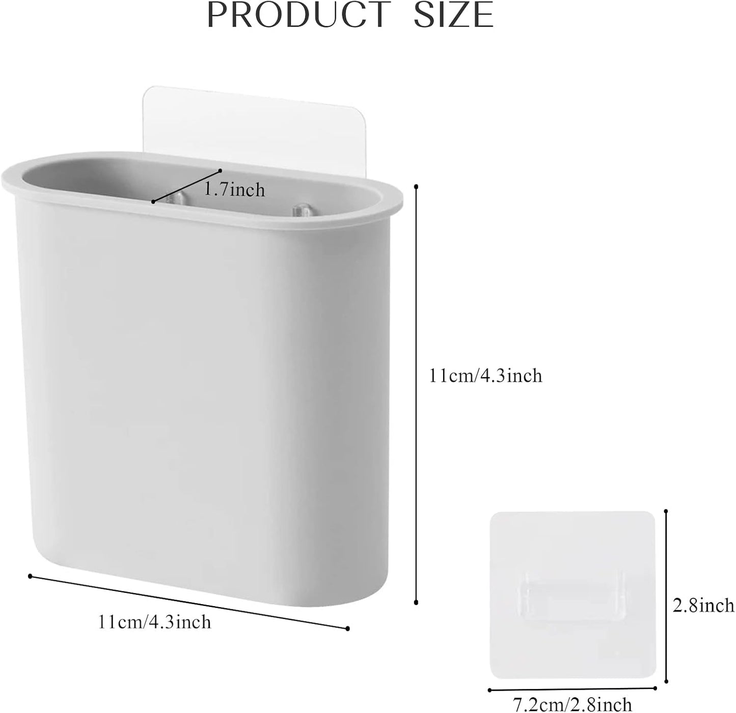 Toothbrush Holder Wall Mounted for Bathroom, Wall Toothbrush Holders for Electric Toothbrush, Toothpaste, Razor, Self Adhesive Wallmount Organizer (Grey