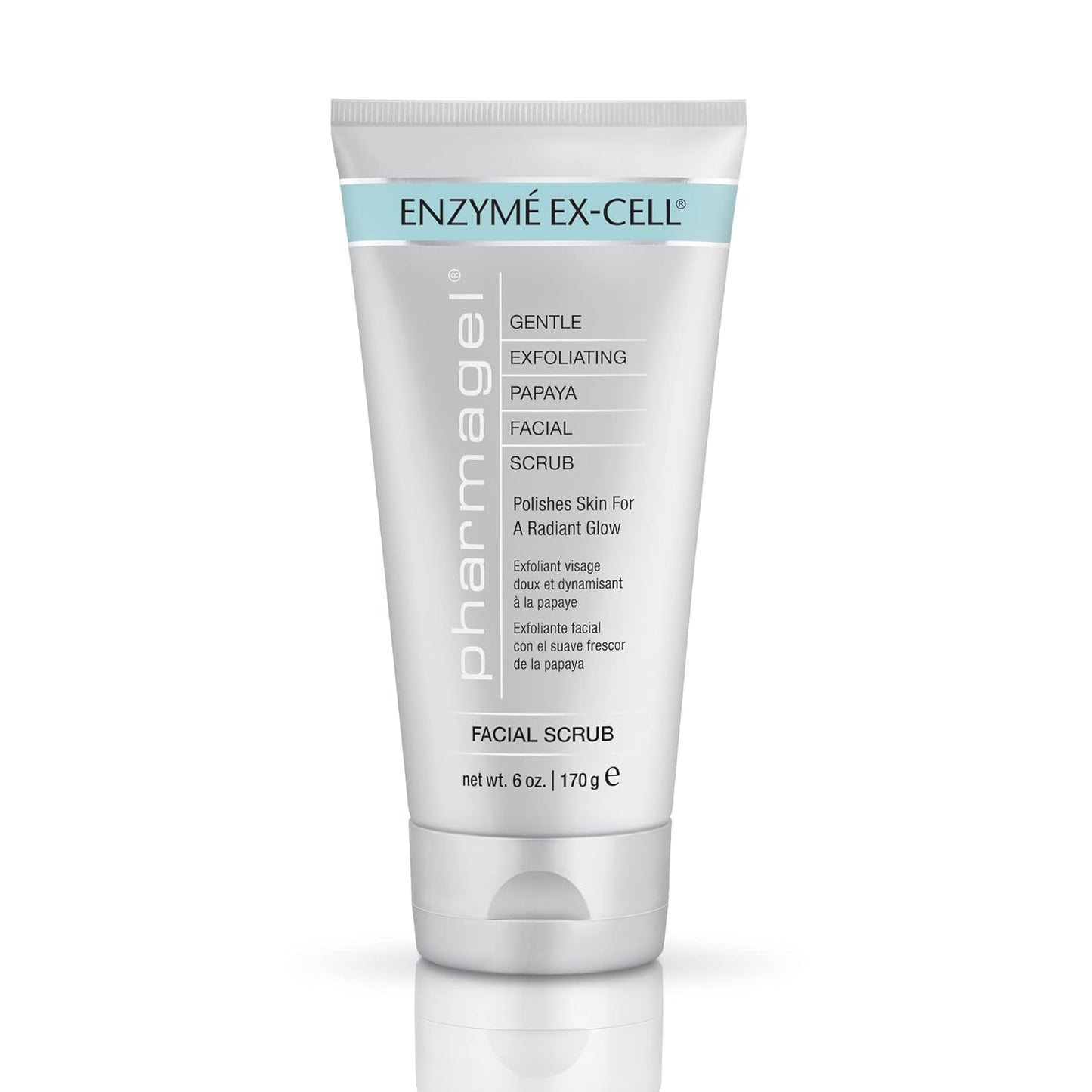Pharmagel Enzyme Ex‑Cell™ | Gentle Papaya + Walnut Shell Facial Scrub – 6 oz | For Sensitive Skin & All Skin Types