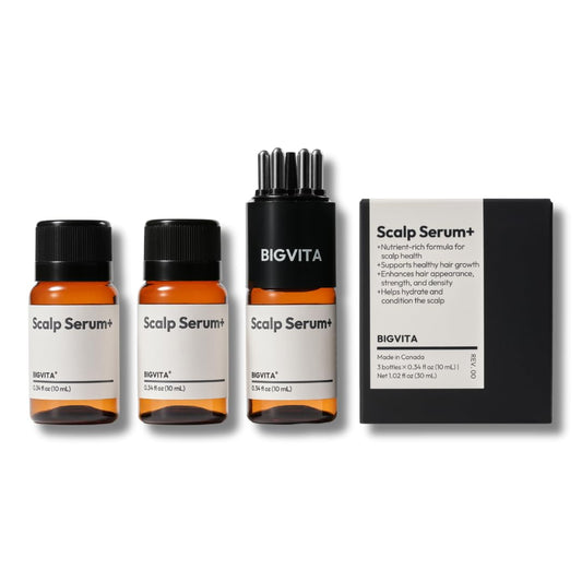 BIGVITA Scalp Serum + | Scalp Massager Applicator for Thicker, Fuller Hair | Hair Growth, Dry Scalp Relief | Biotin, AnaGain™, Centella & Natural Leaf Extracts | Soothes Itchy, Flaky Scalp