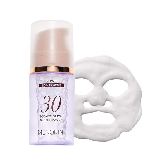 MENOKIN 30 Seconds Quick Bubble Mask [REPAIR] - [EGF Liposome] in Micro-bubbles for Skin Restoration, Hypoallergenic Bubble Capsule for Deep Repair, Korean Skin Care Essential, 50 Uses, 2.36 fl.oz