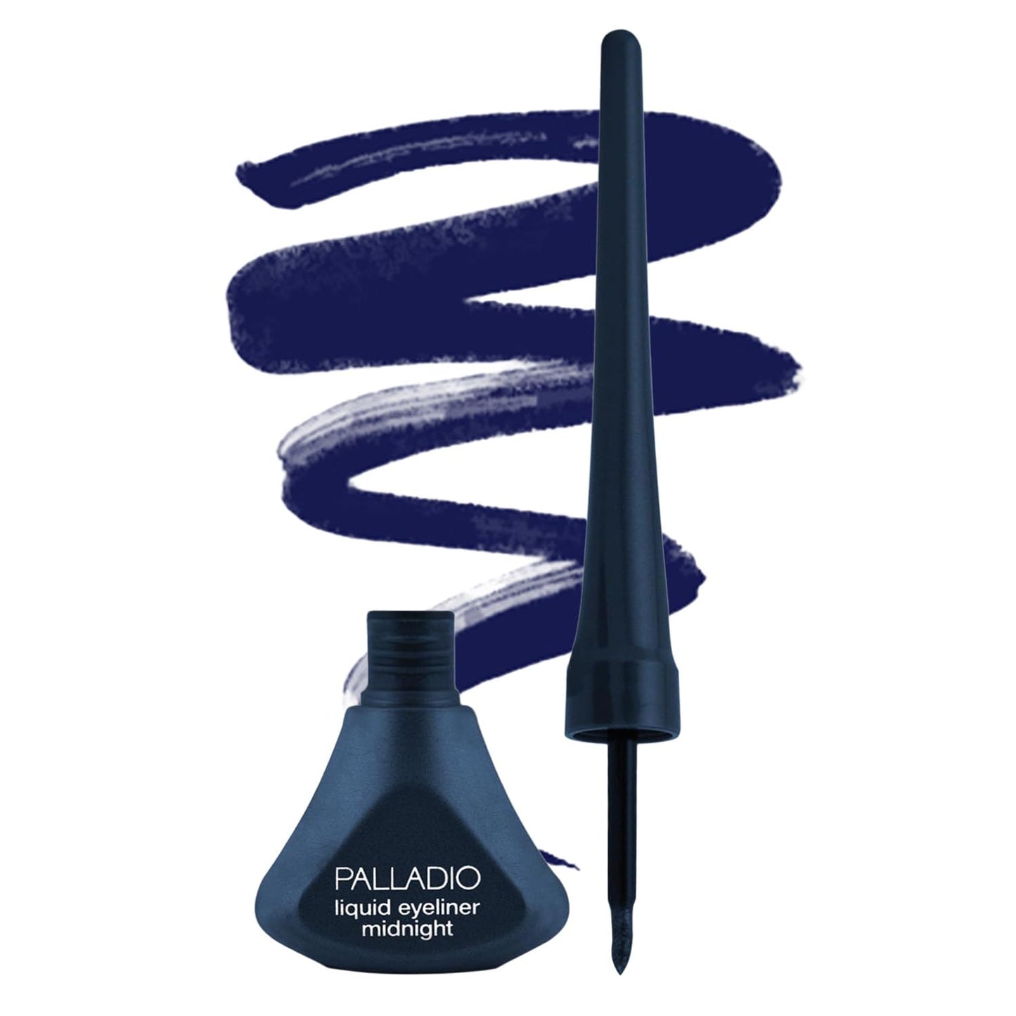 Palladio Liquid Eyeliner, Highly Pigmented and Waterproof Eyeliner, For Intense Eye Definition, Smear-proof Eyeliner Liquid, Includes Easy Grip Wand and Felt Tip Eyeliner Applicator, Midnight