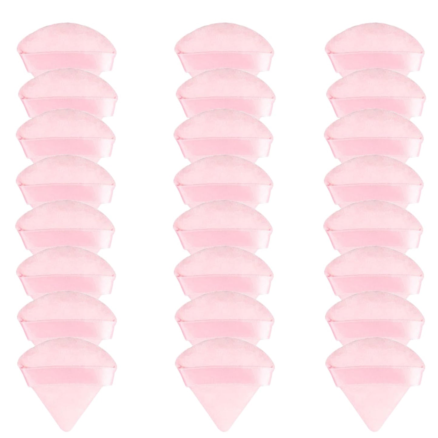 24 Pcs Triangle Powder Puff, Cotton Makeup Puff, Washable Face Powder Puff (24LP), Christmas Gifts Stocking Stuffers for Women Girls