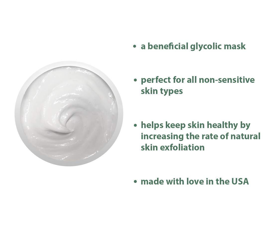 Raya Glycolic Exfoliating Masque with AHA and BHA (G-611) | Exfoliating Facial Treatment Mask for All Non-Sensitive Skin | Made with Alpha and Beta Hydroxy Acids