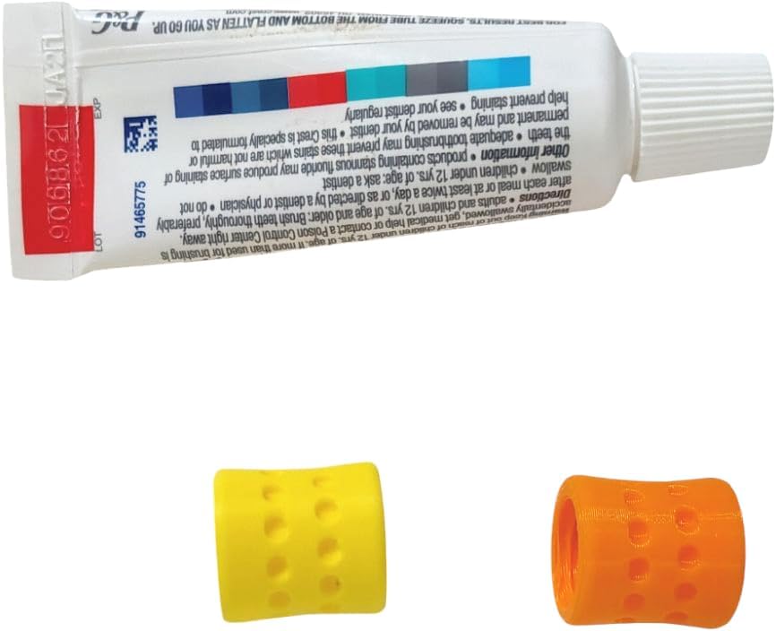 Travel-Size Toothpaste Refill Adapters & Squeezer Combo, 4PCS/Pack, Compatible with Colgate & Crest Toothpaste