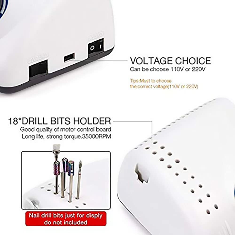 210 Electric Nail Drill Machine 105L 2.35 mm Hand-Piece Manicure Machine