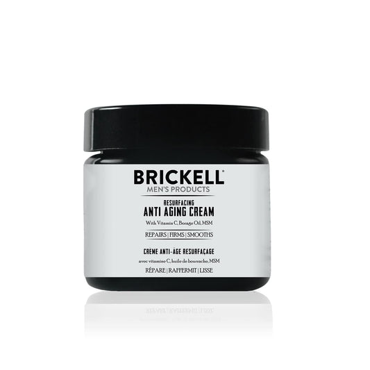 Brickell Men's Products Resurfacing Anti-Aging Face Cream For Men, Natural and Organic Face Moisturizer, Vitamin C Cream For Wrinkles, 2 Ounce, Scented