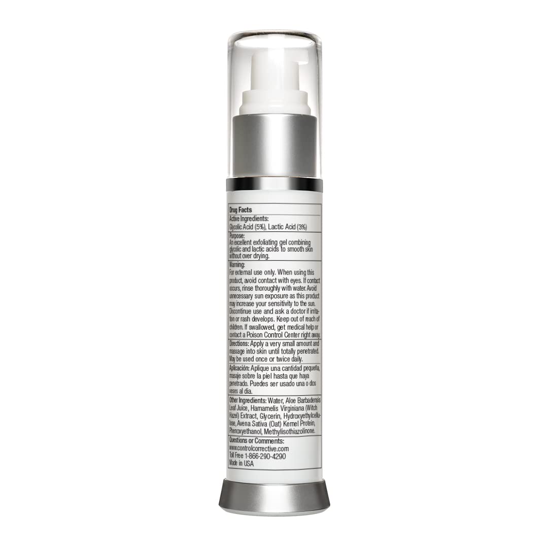 CONTROL CORRECTIVE Smoothing Repair Gel, 1.7 Oz - Anti-Aging Gel, Combination Of Glycolic & Lactic Acids, Maintains Skin Clarity, Reducing Fine Lines & Wrinkles, Exfoliation, Adds Luminosity, Balances