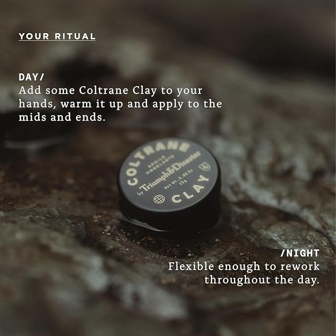 TRIUMPH & DISASTER Coltrane Hair Clay Pomade – Medium Hold, Matte Finish Styling Paste for Men and Women with Smoky Earth Scent, 65g