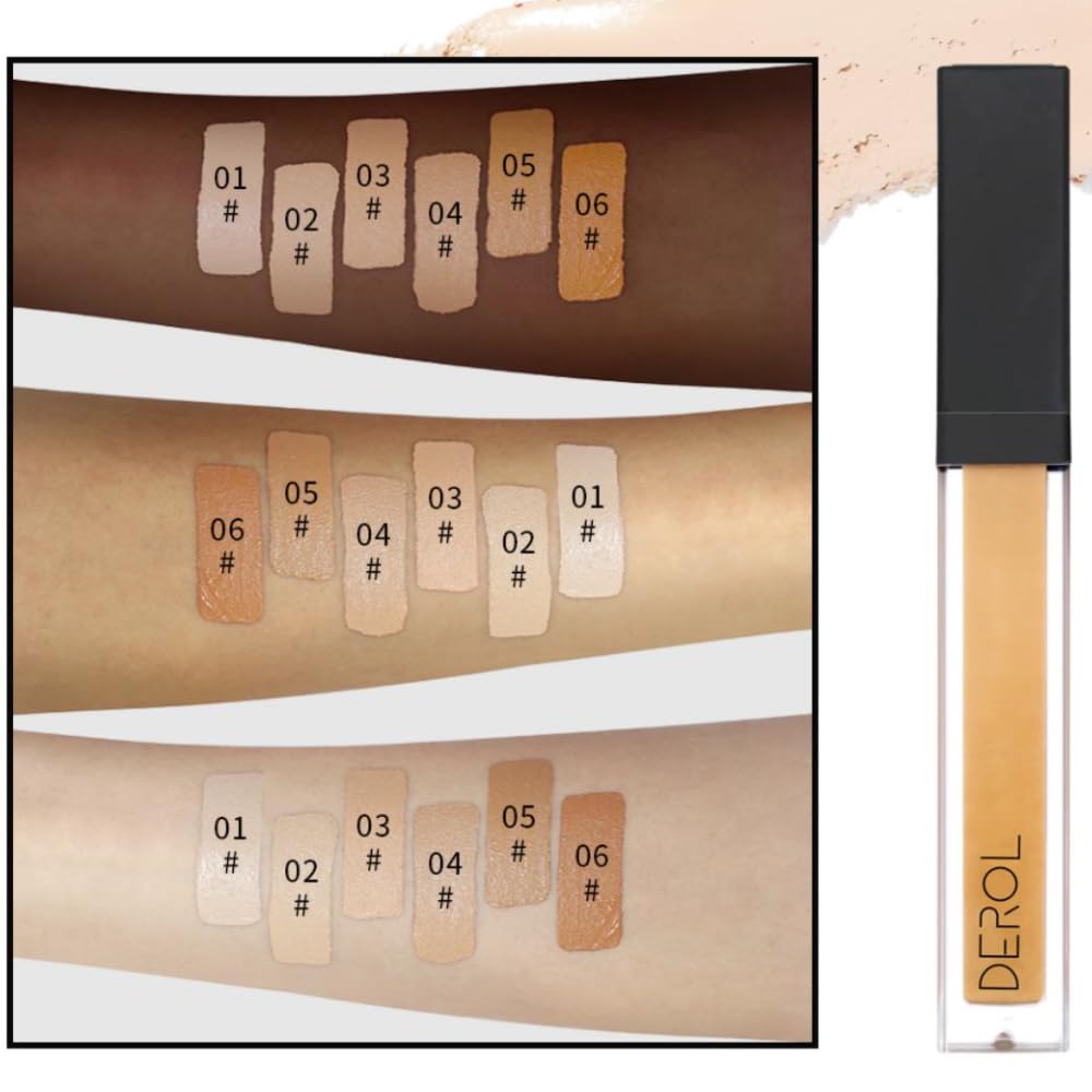 Liquid Concealer Makeup - Natural Coverage & Highly Pigmented Lightweight Concealers 6.5ml (03)