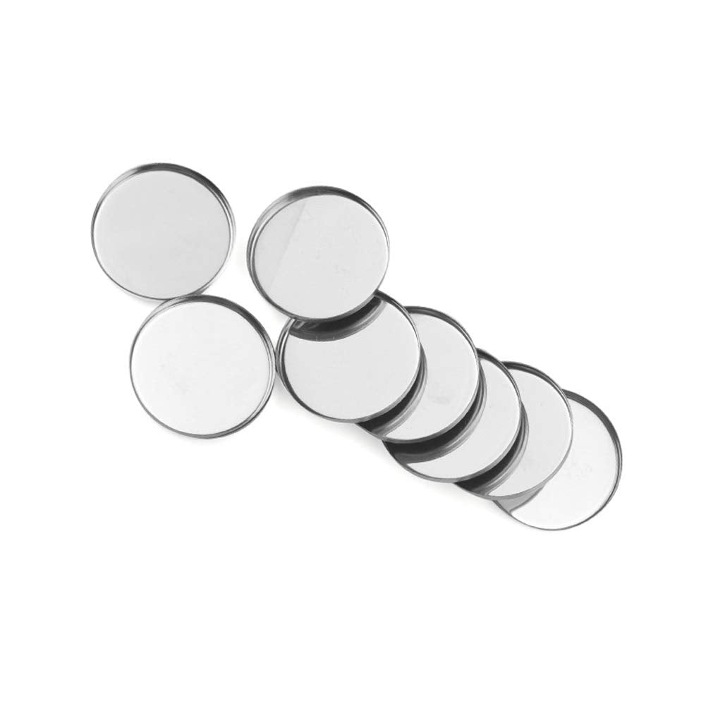 20 Pieces Empty Round Metal Tin Palette Pans Round Metal Pans Cosmetic Eyeshadow Pans for Eyeshadow Palette Magnetic Makeup Palette, 36mm Diameter 3.5mm Height