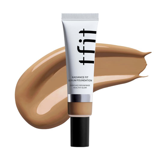 TFIT Radiance Fit Serum Foundation - Flawless Coverage, Dewy finish, Long-lasting, Lightweight, Korean Makeup,1.05 Oz. (N05 Toffee, 1.05 Oz.)