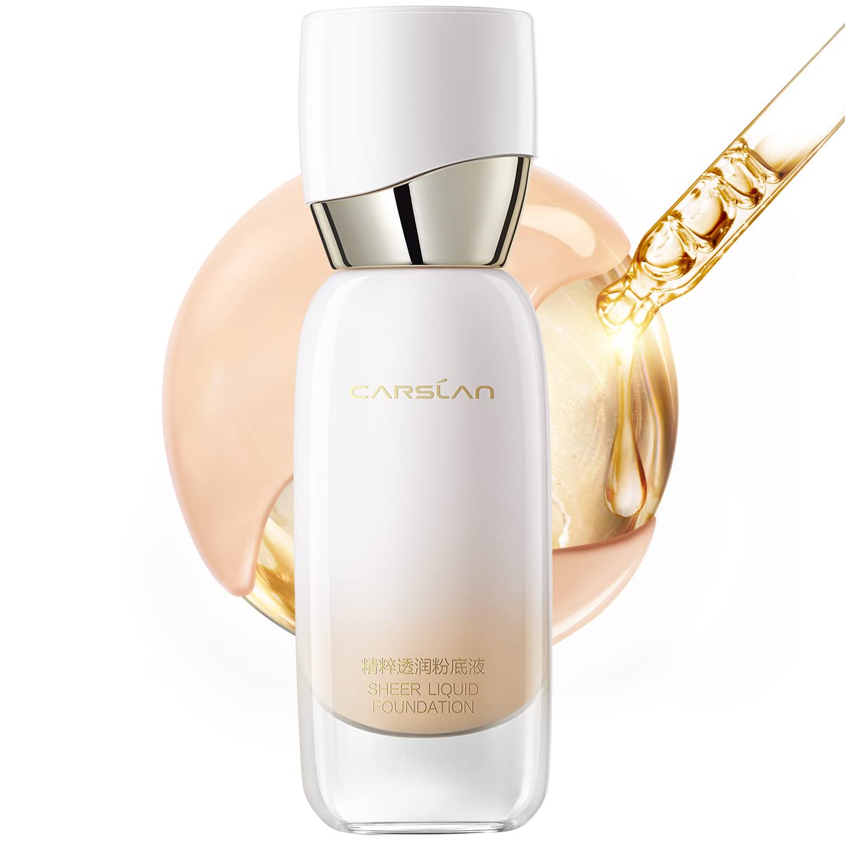 Sheer Liquid Foundation With Hydrating Serum, 24H Long-Lasting Moisturization, Medium Full Coverage, Anti-Aging, Build Dewy Health Skin, P02 Classic Ivory, 1 FlOz