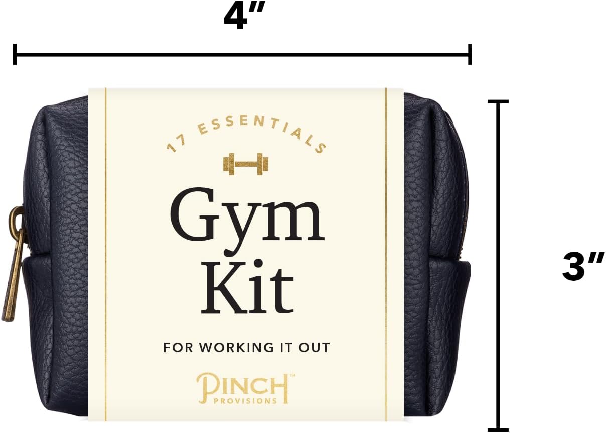 Pinch Provisions Gym Kit, includes 15 Personal Care Essentials for Wellness & Beauty, Perfect for Gifts, Gym Bags, Duffle Bags & Lockers (Navy)