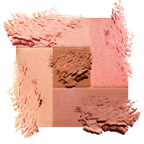 Palladio 2-In-1 Mosaic Blush and Bronzer, Silky Smooth Face Makeup Pressed Powder, Five Color Hues from Shimmering Pinks to Golden Browns, Rich Pigmented Shades, Flawless Finish, Desert Rose, 0.3 Oz