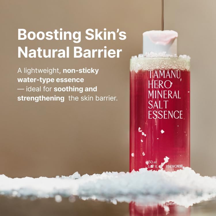 PINKWONDER Tamanu Hero Mineral Salt Essence Toner | All-in-One Blemish Solution | Instant Cooling & Redness Relief | Tamanu Oil & 70+ Minerals for Skin Balance (150ml / 5.07 fl. oz.)
