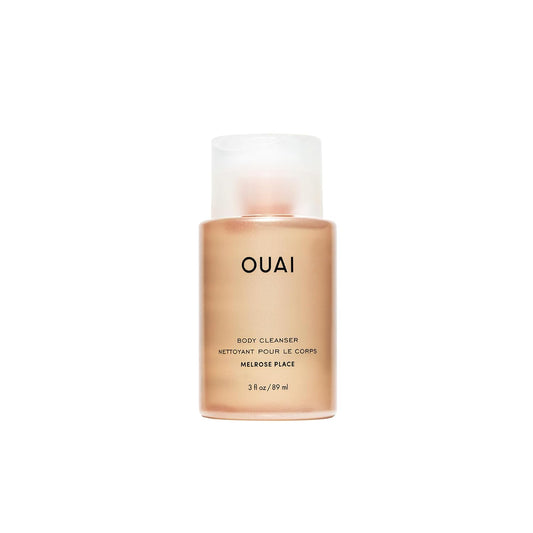 OUAI Body Cleanser Travel Size, Melrose Place - Foaming Body Wash with Jojoba Oil & Rosehip Oil to Hydrate, Balance & Soften Skin - Paraben, Phthalate, Sulfate Free Skin Care Products (3 Fl Oz)