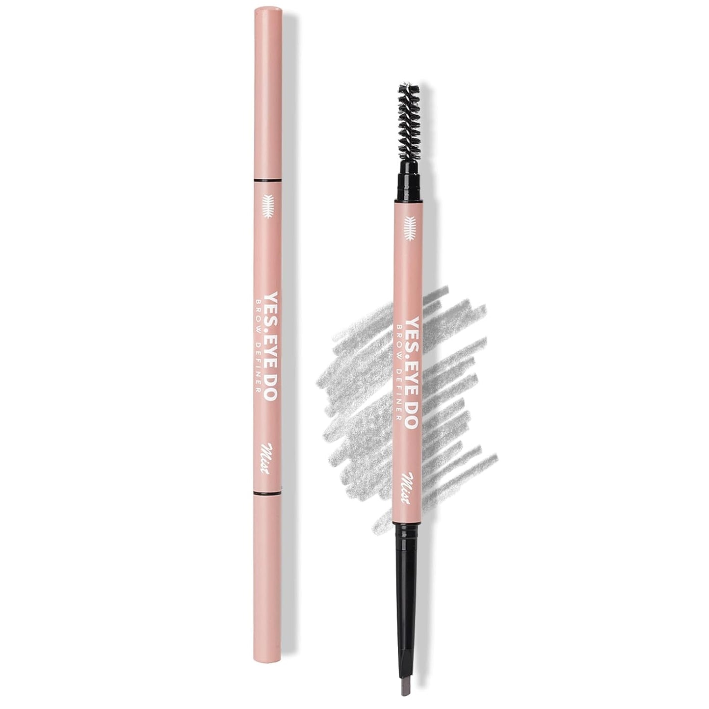 Light Grey Eyebrow Pencil for Older Women Soft, Light Gray Eyebrow Pencil for Grey Hair, Ultra Fine Gray Brow Pen with hair like strokes, Long-lasting, Waterproof, Mist, YES.EYE DO