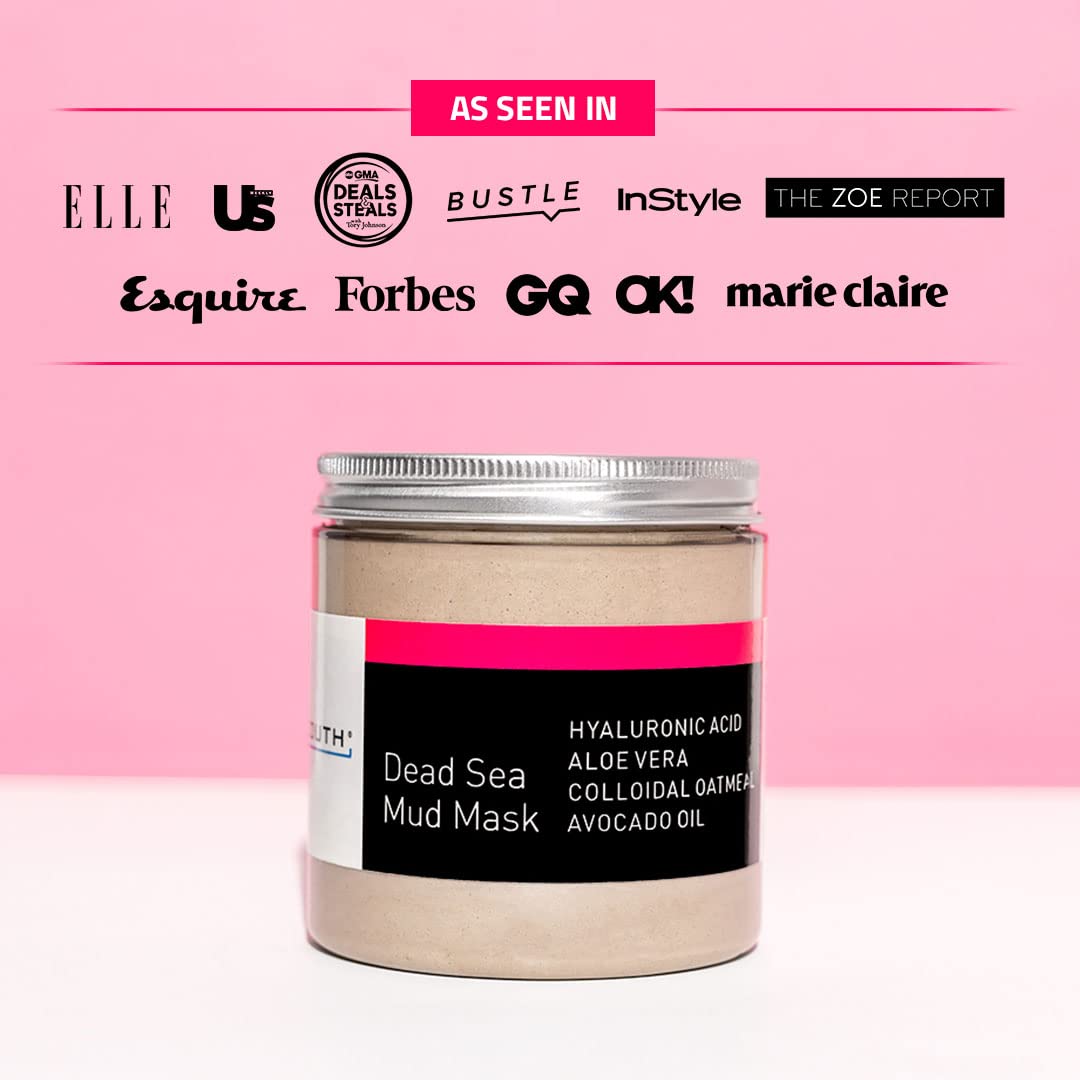 YEOUTH Dead Sea Mud Mask for Face with Hyaluronic Acid and Avocado Oil, Revitalizing Face Masks for Smoother Looking Skin 8oz