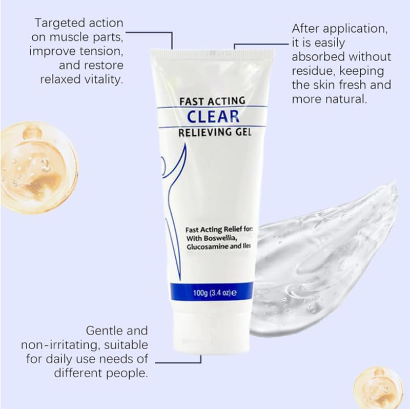 TIMLIFE Soothing Cooling Gel 100g, Relieve Muscle Tension,Sports Soothing Cooling Body Care Lotions,Cooling with Menthol and Frankincense, Fast Absorbing for Women and Men