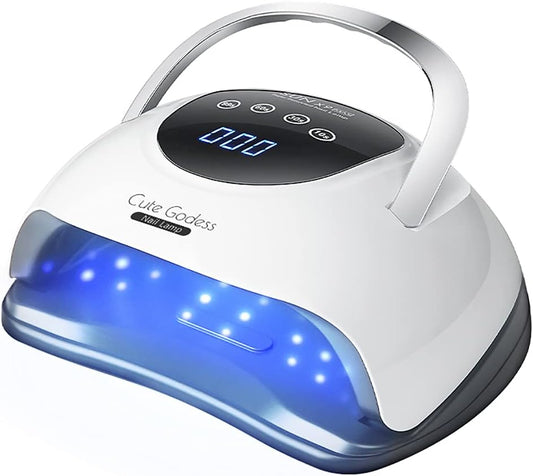 UV LED Nail Lamp for Gel Polish 220W Fast Gel Nail Polish Professional Dryer Nail Curing Light 57 Lamp Beads Auto Sensor for Fingernail & Toenail