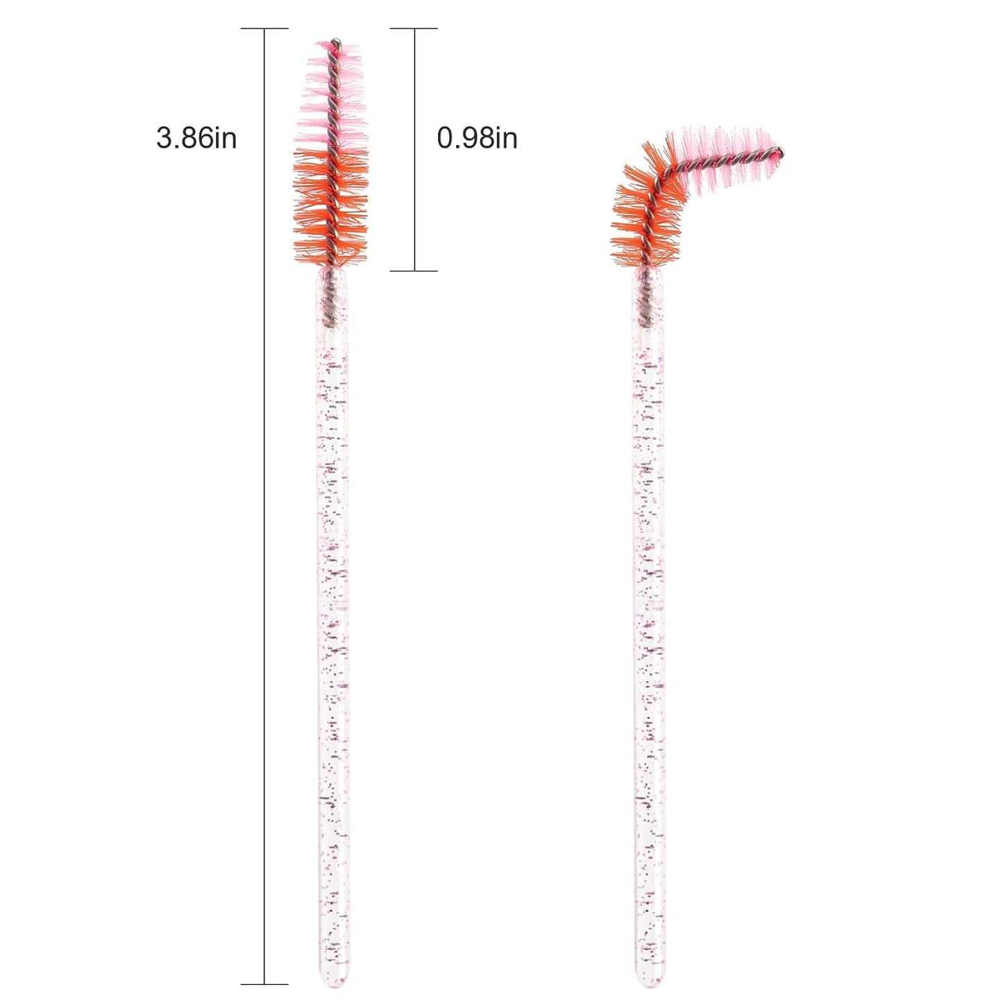 300PCS Disposable Mascara Wands Spoolie Brush Crystal Eyebrow Brushes Eyelash Extension Applicator Makeup Kits