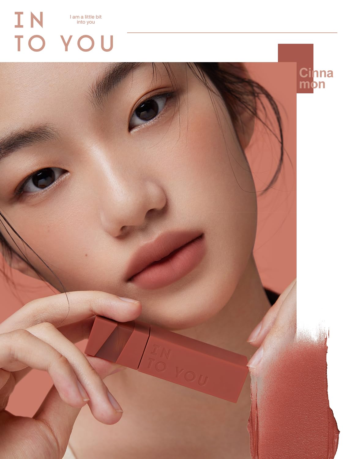 INTO YOU Matte Velvet Lip Stain Long Lasting Waterproof Lip Gloss Makeup Moisturizing Lipstick for Women (L-Cn01)