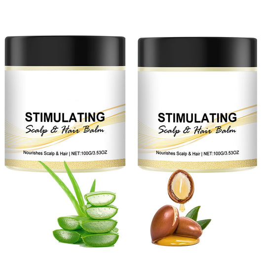 2 PCS Stimulating Scalp and Hair Balm, Nourishes Scalp & Hair, Shea Butter and Mango Butter Blend, promote healthy hair growth, Thicker Strands