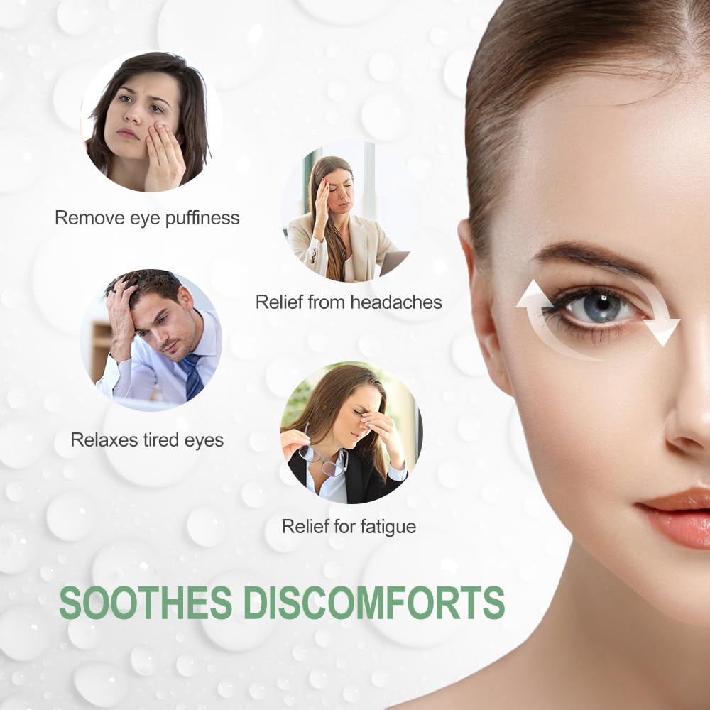 NEWGO 2 Pack Cooling Eye Mask Eye Ice Pack Cold Eye Mask for Puffy Eyes, Post Eye Surgery, Tired Eyes, Reusable Gel Eye Mask for Dark Circles, Migraines, Stress Relief, Itchy Eyes - Green