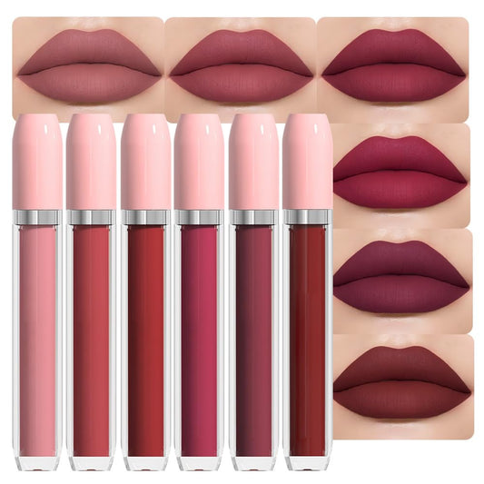 BINGBRUSH Super Matte Longwear No-Budge Stay On Smudge Proof Liquid Lipstick Long Lasting Makeup for Women,Highly Pigmented Color and Instant Shine, Cheeky, Soft Matte Lip Cream Lightweight Lipgloss
