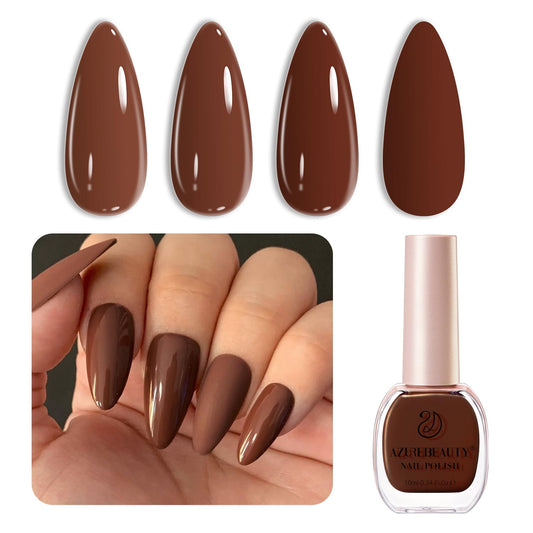 AZUREBEAUTY Gel Nail Polish Set - Nude Brown Fall Series 10ML 6 Colors Classic Gel Polish Popular Nail Art Colors Soak Off U V LED Nail Polish Gel Art Design DIY Salon