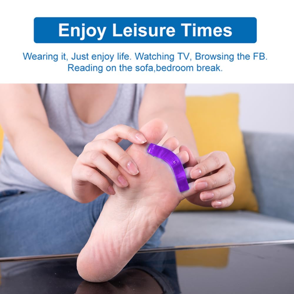 Toe Separators for Pedicure & Bunion Relief - Orthopedic Gel Toenail Dividers, Washable & Reusable Pedicure Supplies for Toenail Separation & Nail Polish Application